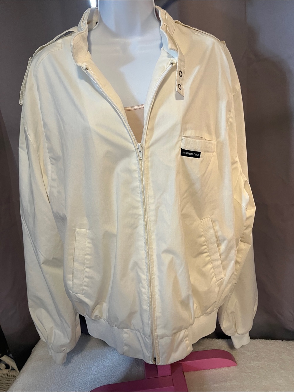 Members Only Off-White Bomber Jacket